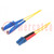 Fiber patch cord; E2/UPC,LC/UPC; 3m; Optical fiber: 9/125um; Gold