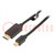 Cable; HDMI 1.4; HDMI plug,mini DisplayPort plug; PVC; Len: 2m