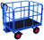 Produktbild - Handpritschenwagen mit 4 Rohrgitterwänden, Höhe 750 mm / Ladehöhe 410 mm , Ladefläche 1.130 x 730 mm, Vollgummibereifung