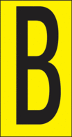 Buchstaben - B, Gelb, 57 x 22 mm, Baumwoll-Vinylgewebe, Selbstklebend, B-499