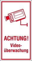 Modellbeispiel: Hinweis-Kombischild Achtung! Videoüberwachung Art. 21.5211
