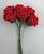 Artificial Colourfast Cottage Rose Bud Bunch - 21cm, Red