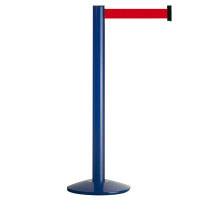 Absperrpfosten Rooter Extend, mobil, inkl. Standfuß, Gurtlänge: 3,7m Version: 73 - Pfosten blau, Gurt rot