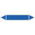 Rohrleitungskennz/Pfeilschild Bogen Gr0 Sauerstoff(blau),Folie gest,7,5x1,6cm Version: P0000 DIN 2403 - blanko zur Selbstbeschriftung P0000