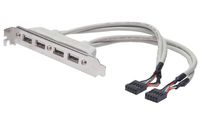 DIGITUS USB 2.0 Slotblech, 4 x USB Port, 0,25 m (11006305)
