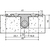 Skizze zu Vetemedés elleni vasalat ST712 balos, alumínium, 2000 mm, 400 mm, rövidíthető