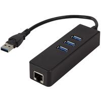 LogiLink USB 3.0 HUB 3-Port mit Gigabit Adapter