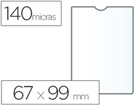 FUNDA PORTA DOCUMENTO PVC 67X99 MM (140 MICRAS) TRANSPARENTE DE ESSELTE -100 UNIDADES