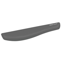 Fellowes Keyboard Wrist Rest - PlushTouch Wrist Rest with Non Skid Rubber Base & Antibacterial Protection - Ergonomic Wrist Support for Computer, Laptop, Home Office Use - Black