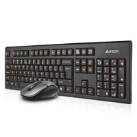 A4Tech 7100N desktop Tastatur RF Wireless QWERTY Englisch Schwarz