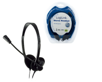 LogiLink Stereo Headset Earphones with Microphone Kopfhörer Kabelgebunden Kopfband Anrufe/Musik Schwarz