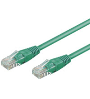 Goobay CAT 5-100 UTP Green 1m câble de réseau Vert