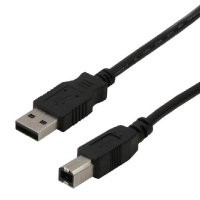 MCL 5m USB A/USB B USB-kabel USB 2.0 Zwart