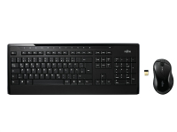 Fujitsu LX901 toetsenbord Inclusief muis RF Draadloos QWERTY Grieks Zwart