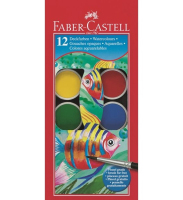 Faber-Castell 125012 peinture lavable Bleu, Vert, Rouge, Jaune