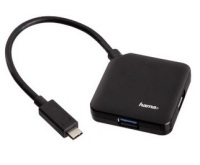 Hama 00135750 hálózati csatlakozó USB 3.2 Gen 1 (3.1 Gen 1) Type-C 5000 Mbit/s Fekete