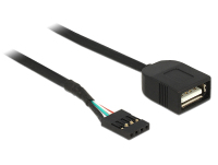 DeLOCK 83825 USB kábel 0,4 M USB 2.0 USB A Fekete