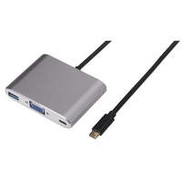 Nilox USB Type-C - VGA/USB Type-C/USB 3.0 M/F Adaptador gráfico USB Plata
