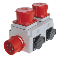 Holzmann ALA1_400V unità di distribuzione dell'energia (PDU) 2 presa(e) AC Nero, Grigio, Rosso