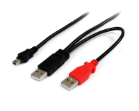 StarTech.com 1,8m USB Y-Kabel für externe Festplatten - USB A auf Mini-B