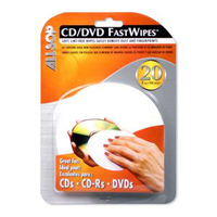 Allsop CD/DVD Fast Wipes CD's/DVD's Paños húmedos para limpieza de equipos