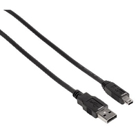 Hama USB 1.8m USB-kabel 1,8 m USB A Mini-USB B Zwart