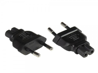 Alcasa PA-0370S netstekker adapter Type C (Europlug) C7 Zwart