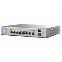 Ubiquiti UniFi US-8-150W Vezérelt L2 Gigabit Ethernet (10/100/1000) Ethernet-áramellátás (PoE) támogatása Szürke