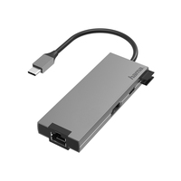 Hama 00200109 notebook dock & poortreplicator USB 3.2 Gen 1 (3.1 Gen 1) Type-C Grijs