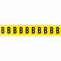 Brady 3430-B self-adhesive label Rectangle Removable Black, Yellow 10 pc(s)