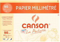 Canson C200067115 Millimeterpapier A4 90 g/m² 12 Blätter