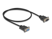DeLOCK Seriell Kabel RS-232 D-Sub9 Stecker zu Buchse mit schmalem Steckergehäuse 0,5 m