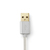 Nedis CCTB60500AL20 USB-kabel USB 2.0 2 m USB A Micro-USB B Aluminium