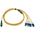 Tripp Lite N390X-02M-8L-AP 400G Singlemode 9/125 OS2 Switchable Fiber Optic Cable (12F MTP/MPO-APC to 4x Duplex LC/UPC F/M), LSZH, Yellow, 2 m (6.6 ft.)