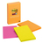 Post-It Super Sticky Notes, 4 in x 6 in, Rio de Janeiro Collection, Lined, 3 Pads/Pack, 90 Sheets/Pad
