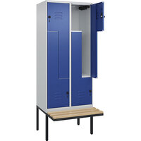 Vestiaire à portes en Z Classic PLUS avec banc