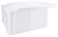 U-Rand Stapelkasten 40l Stapelkasten, weiß aus weißem HD-Polyethylen,