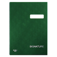 Teczka do podpisu DONAU, karton/PP, A4, 450gsm, 20-przegr., zielona