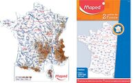 Maped Schablone Frankreich-Landkarte, Inhalt: 2 Stück (339412200)