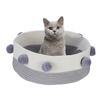 Katzenbett in Grau/ Weiß - (H)16,5 x Ø41 cm 10044247_0