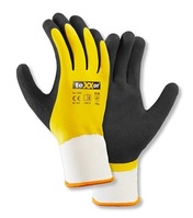 2226-7 teXXor® Polyester-Strickhandschuhe LATEX GELB Gr.7 weiß/gelb/schwarz