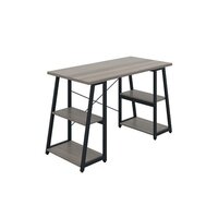 Jemini Soho Desk 4 Angled Shelves 1200x600x770mm Grey Oak/Black KF90795