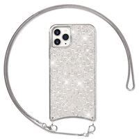 NALIA Glitter Cover con Cordino compatibile con iPhone 11 Pro Max Custodia, Protettiva Diamante Copertura & Girocollo, Sottile Necklace Case Silicone Bumper Resistente Antiurto ...
