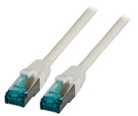 RJ45 Patchkabel S/FTP, Cat.6A, LSZH, 1m, grau