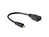 High-Speed-HDMI®-Kabel mit Ethernet, Micro Stecker (Typ D) an Buchse (Typ A), 0,23m, Delock® [65391]