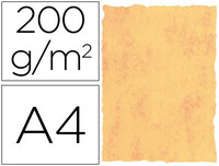 Papel Pergamino Din A4 200 Gr Color Marmol Amarillo Paquete de 25 Hojas