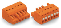 1-Leiter-Federleiste, Drücker, Push-in, 2,5 mm², RM 5,08 mm, 22-polig, orange