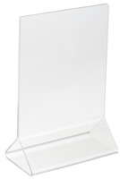Tisch-Aufsteller Crada; 15x10.5 cm (BxH); transparent; 3 Stk/Pck