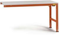Manuflex LU6123.2001 ESD ESD munkaasztal UNIVERSAL standard kiegészítő asztal gumi tetejű, Szélesség x magasság = 2000 x 1000 x 760-870 mm Pirosas narancs (RAL