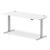 Dynamic Air 1800 x 800mm Height Adjustable Desk White Top Cable Ports Silver Leg HA01092